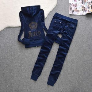 Velvet Spring Fall Fabric Tracksuits Women's Black Velor Suit Suities switshirt و sweatpants jugging 2 قطعة set248s