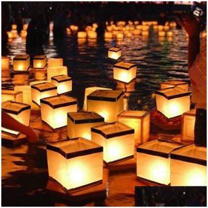 Outros suprimentos de festa de evento 200 pcs lanternas chinesas flutuantes água desejando rio papel vela luz sem entrega de gota casa jardim fe othew