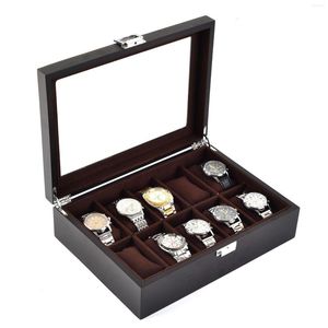 Uhrenboxen 5/10 Grids Horloge Opbergdoos High-End Prachtige Massief Houten Sieraden Doos Antieke Aufbewahrungsbox-Kollektion