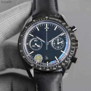 Nowe męskie zegarek JHF Factory 4 Style 44 25 mm MoonWatch Automatyczny ruch chronografowy materiał skórzany pasek mechaniczny Kwarc 280s