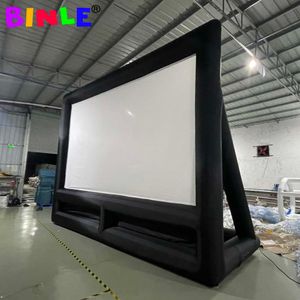 wholesale 7m Airblown Inflatable Movie Screen With Front Rear Projection Outdoor Night Cinema Projector Screen For Backyard Pool Fun