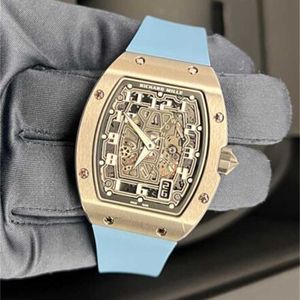 Richardmill Mechanical Automatic Wristwatches Swiss Luxury Watches 2023 Richardmill Rm67-01 Extra Flat Titanium Blue + Black Strap Complete Set HBDZ