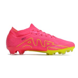 Sapatos de vestido Mens FG SG TF Sapatos de futebol Mens Turf Cleats Treinadores ao ar livre Spikes Botas de futebol de couro Vermelho Amarelo Branco Preto 230912