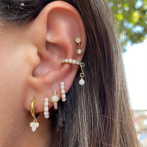 Brincos de garanhão panaoben 925 prata esterlina para mulheres ins estilo nicho corrente pingente requintado cristal zircão piercing brincos