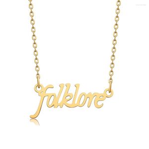Pendant Necklaces Taylor The Swift Folklore Necklace Stainless Steel High Quality Jewelry 2023 World Tour Concert Gift For Fans