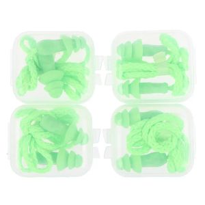 wholesale 12 pezzi tappi per le orecchie in silicone riduzione del rumore sonno anti-annullamento isolamento acustico protezione dei tappi per le orecchie tappi per le orecchie riutilizzabili per il sonno LL LL