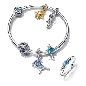 Comic -inspirerad 925 Sterling Silver Charm Armband - Tidlösa kvinnors smycken med gratis grossistfrakt