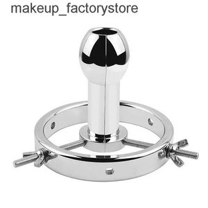 Massage Huge Metal Anal Plug Dilator Fisting Strapon Big Buttplug Sex Toys for Women Men Couples Speculum Enema Adjustable Anal Bd214T