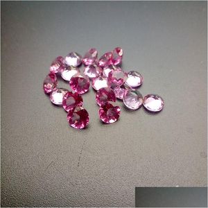 Pietre preziose sciolte Buon taglio Pietra semipreziosa al 100% di fascia alta 4-5 mm Pietra preziosa rotonda brillante topazio rosa per la creazione di gioielli 10 pezzi Dhgarden Dhqou