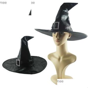 Party Hats Wearing Props Halloween Leather Witch Hat Wizard Adt And Child Role-Playing Clothing Accessories Z230809 Drop Delivery Home Dhvkt