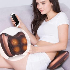 Mais barato relaxamento massagem travesseiro vibrador elétrico ombro volta aquecimento amassar terapia infravermelha travesseiro shiatsu pescoço massager283m