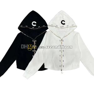 Women Wool Cardigan Sweater Full Zip knitted Sweatshirt Winter Warm Hooded Outerwear Black White Cardigans