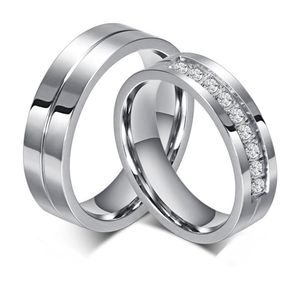 Klaster pierścieni Moonso Mężczyźni i kobiety biżuteria para obiecująca palec ślubny miłość R4624200L