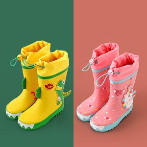 Rain Boots Kids Boys Girls Rainboots Waterproof Chiles's Shoes Toddler Rain Boots Natural Rubber Boots Baby Water Shoes Cartoon Rain Boot 230912