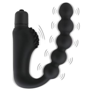 Massage 10-läge vibrerande analplugg vagina p-spot prostata massager sex leksak för par g spot massager vuxen sexprodukt för kvinnor212j