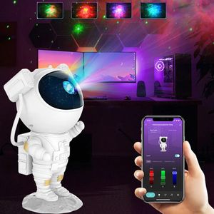 Astronauta galáxia estrela led projetor luz noturna app controle cor quarto decoração de casa presente de aniversário das crianças