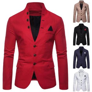 Erkekler Erkekler Blazer Maskulino Bahar Sonbahar Katı Ceket Adam Günlük İş Erkek Takım Nazik Kostüm İnce Fit