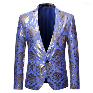Abiti da uomo Codice europeo 2023 Moda di alta qualità Bello giacca floreale Casual Boutique Party Banchetto Host Stage Dress