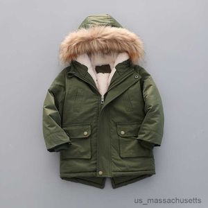 Giubbotti 2 7 Ragazzi invernali Giacca a vento Tenere al caldo Collare addensato Cappotto per ragazze Capispalla per bambini con cappuccio Abbigliamento per bambini R230912