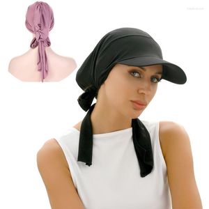 Szerokie brzegowe czapki miękki modalny muzułmański turbański hat islamski bonnet Indie solidne słone