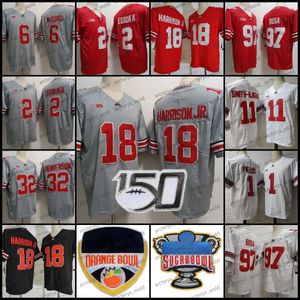 McCord Ohio State Buckeyes Gray Stitched Football Jersey 18 Marvin Harrison Jr.