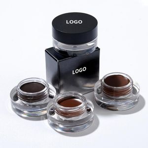 Ögonbrynsförstärkare 30st Custom Eyebrow Pomade Wholesale Waterproof Dark Medium Brown Eye Brow Enhancers Gel Tattoo Makeup Bulk Privat Label 230912