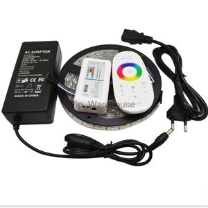 LED -remsor 5m flexibel RGBW 5050 SMD LED -strip Light IP65 Vattentät DC12V RGB+Vit diodband+RGBW Remote Controller+12V 5A Power Adapter HKD230912