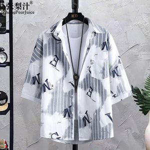 Men's Casual Shirts Summer White Shirt For Men Short Sleeve Button Down Slim Fit Male Social Blouse Mens Beach