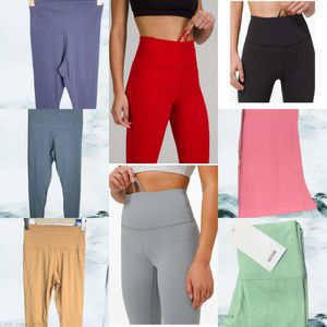 Lu Lu Yoga Leggings Allinea Ragazza Pantaloni Lunghi Stretti Running Wunder Train Yoga Leggings Pantaloni Donna Elasticità Fitness Leggings Atletico Nudo Nono Pantalone Jogging Ful