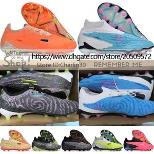 Senden Sie mit Tasche Hochwertige Fußballschuhe Phantoms GX Elite AG Strick-Söckchen Fußballschuhe für Herren Outdoor Bequemes Training Ghost-Fußballschuhe Größe US 6,5-12