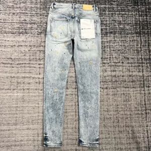 Jeans firmati ksubi Jeans viola di alta qualità Mens Rise Elastic Abbigliamento uomo Stretto Skinny Denim Strappi Jeans Designer Fashio E6AI #