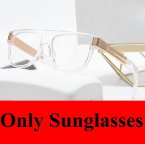 Tasarımcı Güneş Gözlüğü Erkek Kadın Gözlükler Dış Mekan Rüzgar Geçirmez Gözlük PC Çerçevesi Moda Klasik Lady Güneş Gözlükleri Aynalar Şeffaf Lens 3 Renk