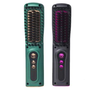 Hair Straighteners Heating Straightening Comb USB Wireless Hair Straightener Quick Beard Comb Brush Beard Brush Hair Styling Tools Straightene P1I6 230912