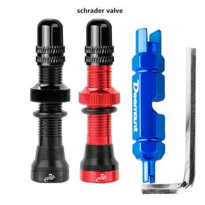 Conjuntos de grupos de bicicleta 1 par de bicicleta schrader ferramenta de instalação liga de alumínio núcleo de cobre tubeless pneu 40mm schrader 230911