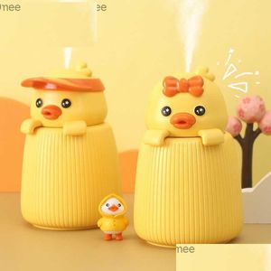 Umidificatori Cute Duck Umidificatore Mini Desktop Purificatore Cool Mist Maker Fogger Usb Diffusore di aromi Umidificatore portatile 350Ml per Dh5Wj