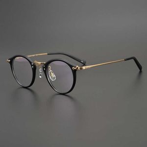 Modische, rein handgefertigte Designer-Brille von MASUNAGA, Top-japanische handgefertigte Business-Art-805-Brille, ultraleichtes, reines Titan, Unisex-Myopie, kann in Grad gepaart werden