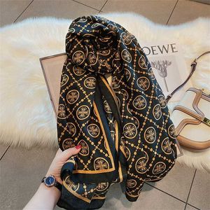 20% rabatt på Autumn New Fashion High-end geometrisk tryckning Lång bomullslinne för kvinnors vintervärmehalsskyddsscarf och sjal dubbel användning