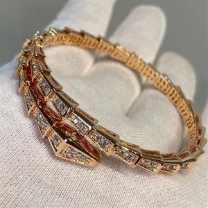 Serpentine bracelet female rose gold snake bone shape niche original design couples luxury gift for girlfriend235u