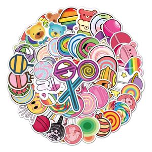 50st Cartoon Lollipop Graffiti Creative Waterproof Sticker PVC Scooter DIY Waterproof Fashion Diary Decoration