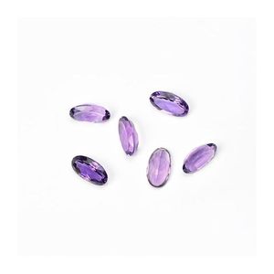 Loose Gemstones 30Pcs/Lot Medium Purple 5X7-9X11Mm Oval Brilliant Facet Cut 100% Authentic Natural Amethyst Crystal High Qua Dhgarden Dhk1G