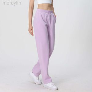 Designer Aloo Pant Yoga Calças de Yoga Mulheres Outono / Inverno Nova Fitness Calças de Corrida Soltas Respiráveis Calças Esportivas Perna Reta Calças de Perna Larga