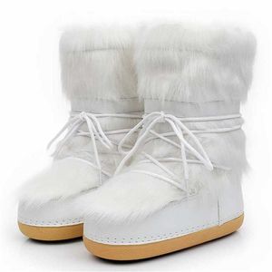 ブーツruffianとYoung Alike Winter Fashion Space Boots Plush Moon Shoes Snow Women 230830