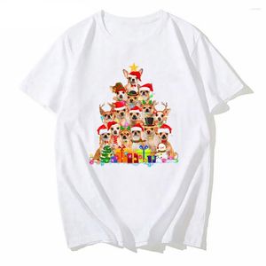 Мужские футболки, Рождественская пижама, футболка с принтом чихуахуа, короткий рукав, весна-лето, забавная крутая одежда для мальчиков, топы, футболки для мальчиков