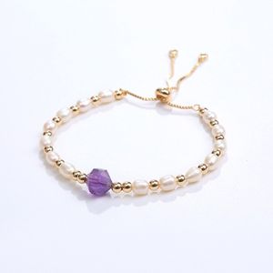 Natural Stone Freshwater Pearl Shell Flower Charm Bracelet Friendship Bracelets fashion jewelry