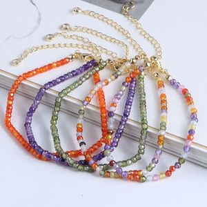 Zircon Beaded Bracelet Fashion Jewelry Small Beads Adjustable Bracelets for women girls gift jewelry