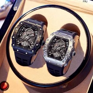 Richardmill Watches Richads Mile Watch Swiss Mens Mechanical Fully Automatic Square Spider Hollow Miller Fashion