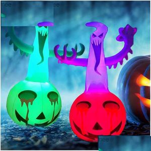 Altre forniture per feste festive Decorazione di Halloween Gonfiabile Fantasma Zucca Terrore all'aperto Puntelli spaventosi Led Blow Up On per il giardino domestico 2 Dhq8B