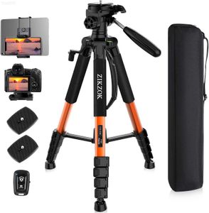 Tripods ZIKZOK 75 inch camera lightweight travel aluminum phone suitable for DSLR/SLR/DV/iPhone with (weighing 2.5 pounds/carrying pounds) L230912