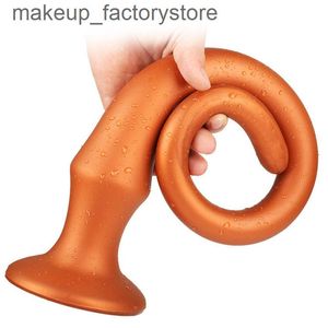 Massaggio Super lungo vibratore anale per donne uomini massaggio prostatico silicone coda anale grosso butt plug giocattoli del sesso prodotti per adulti bdsm Bo249d