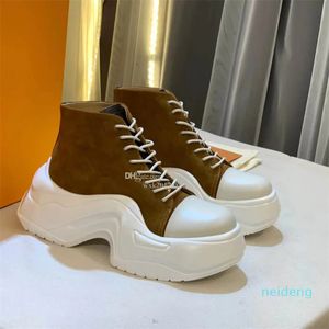 Designer - Rois Boots Ankle Martin Boots e Nylon Boot bolsa de pano de combate de inspiração militar anexada ao preto 35-41